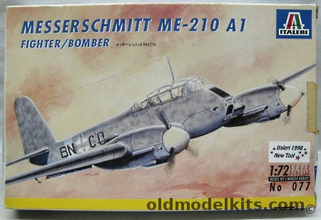 Italeri 1/72 Messerschmitt Me-210 A1, 077 plastic model kit